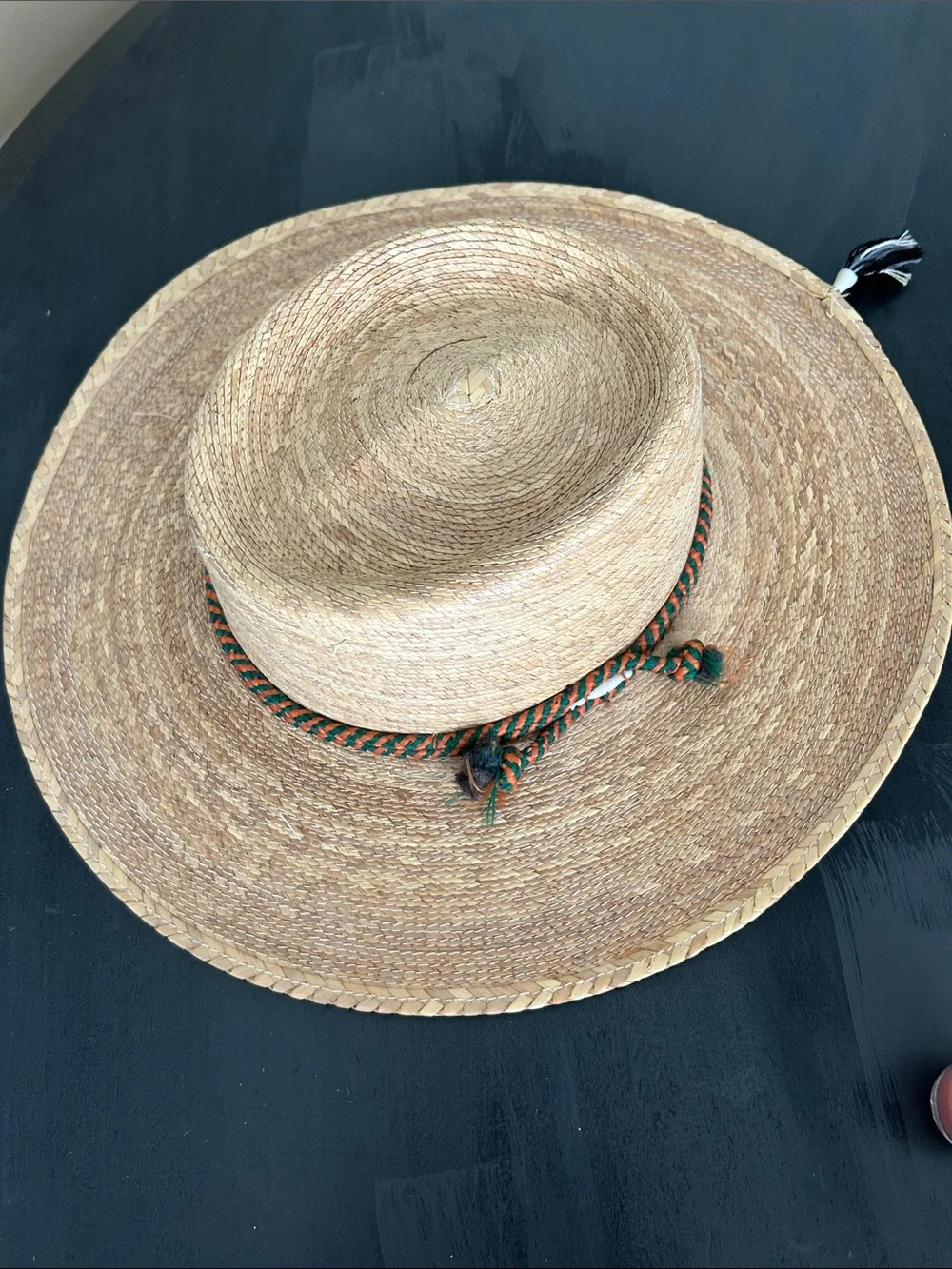 Legitimo Sahuayo Mexican Woven Straw Wide-Brim Hat with Braided Accent